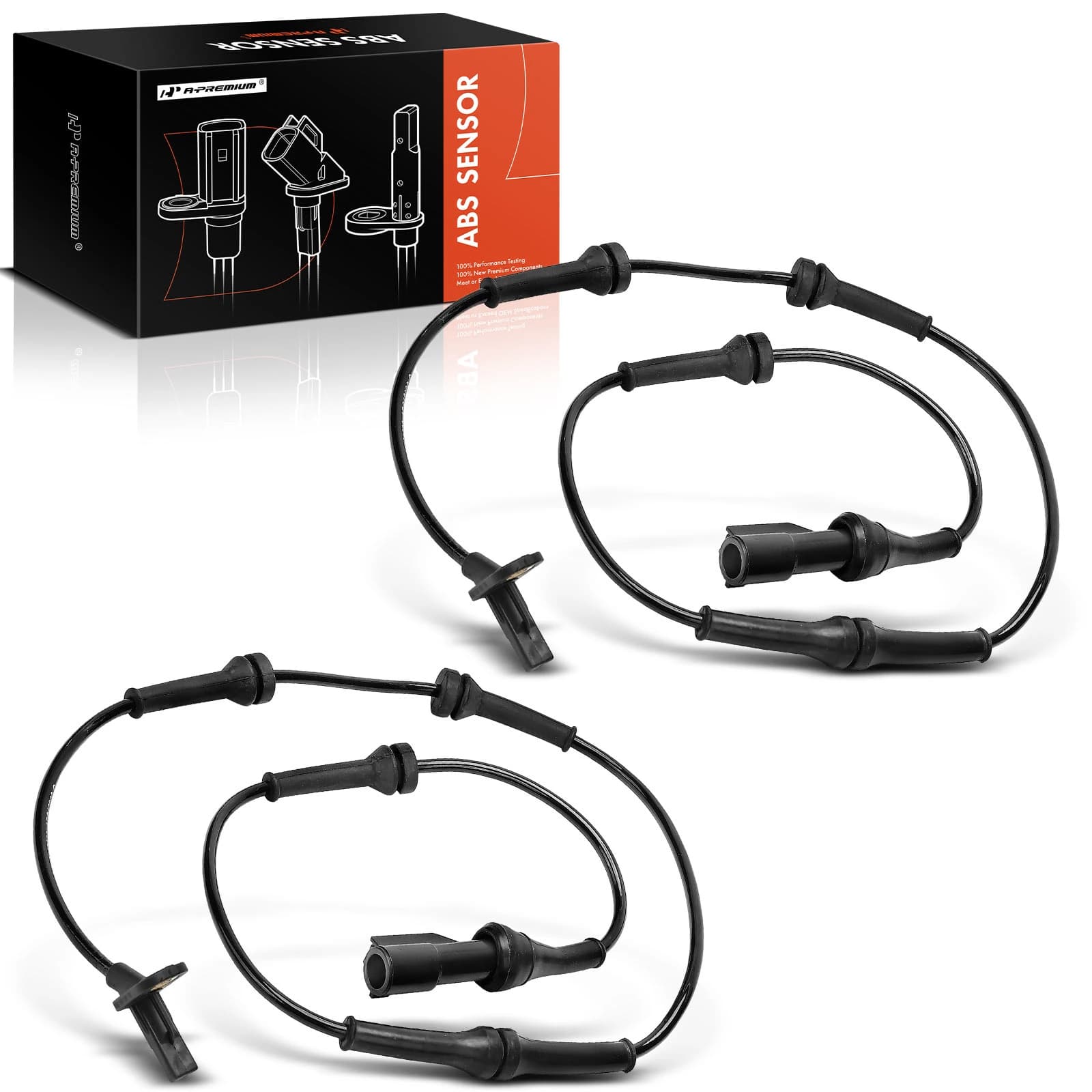 2 Pcs Rear ABS Wheel Speed Sensor for Jaguar XJ 2013-2017 2019 XF AWD