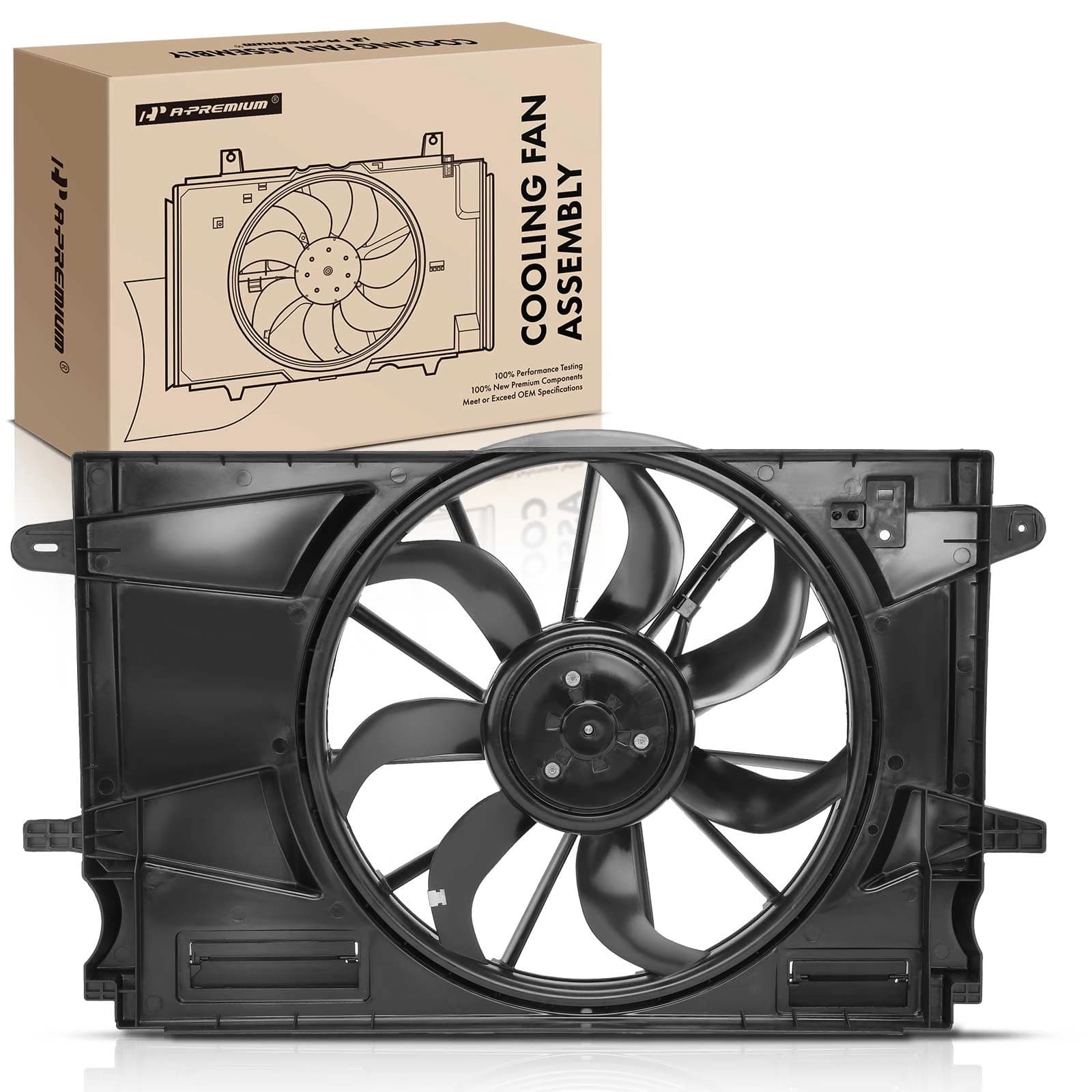 Single Cooling Fan Assembly with Brushless Motor for Chevrolet Cruze 2016