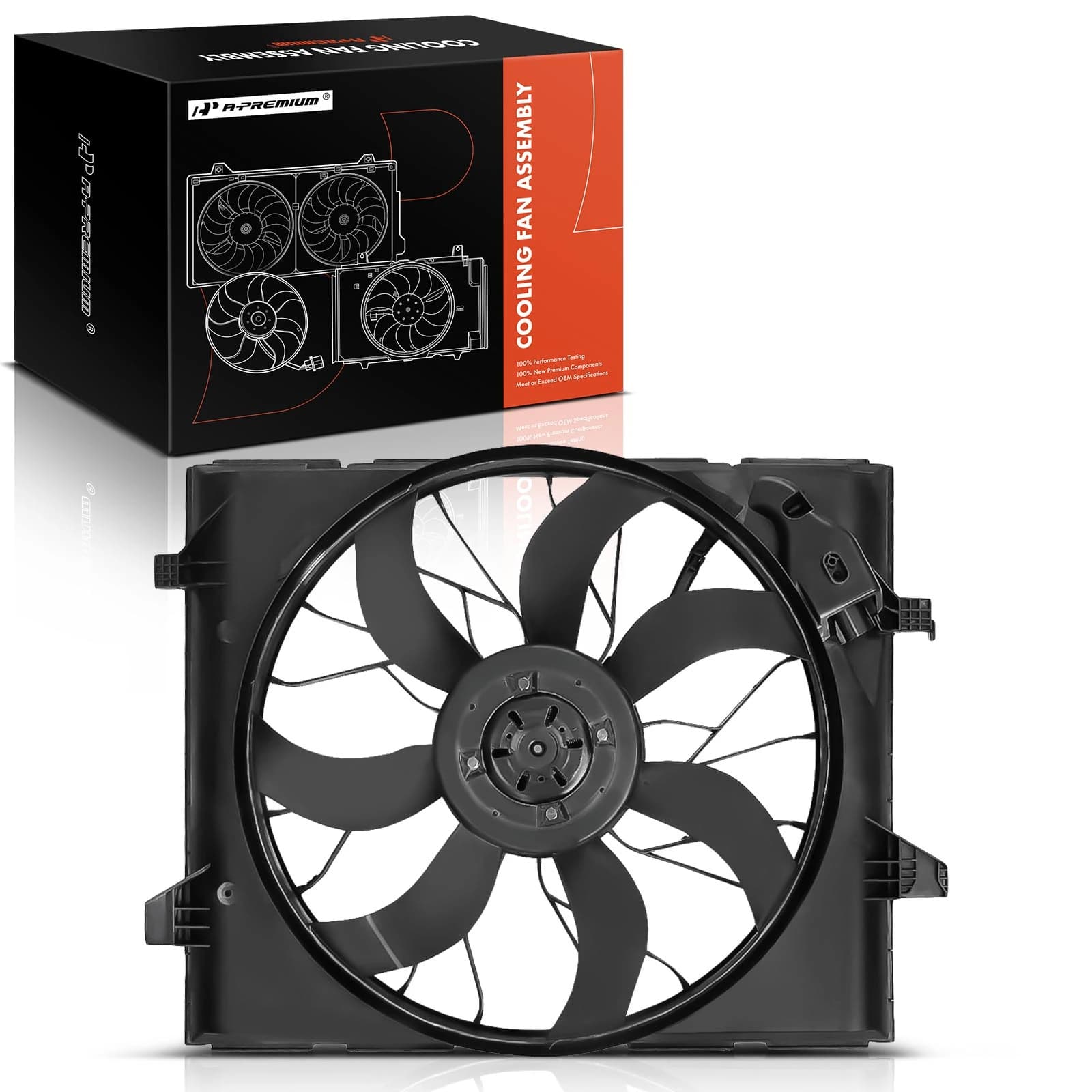 Single Radiator Cooling Fan Assembly with Shroud for Dodge Durango Jeep Grand Cherokee
