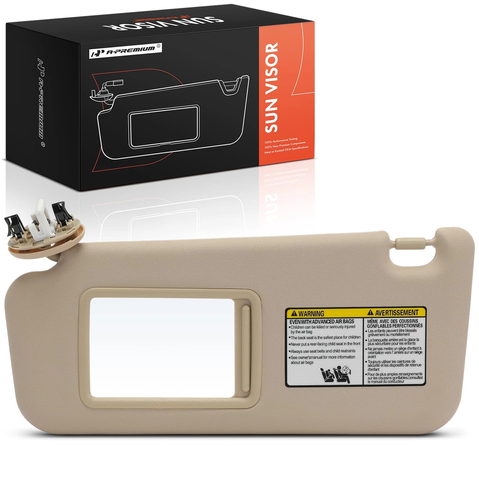 A-Premium APSVR005 Sun Visor Left Driver Side