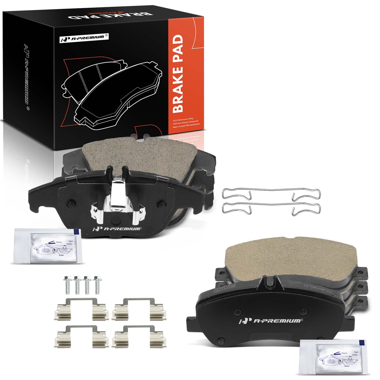 8 Pcs Front & Rear Ceramic Brake Pads for Mercedes-Benz GLK250 2013-2015 GLK350