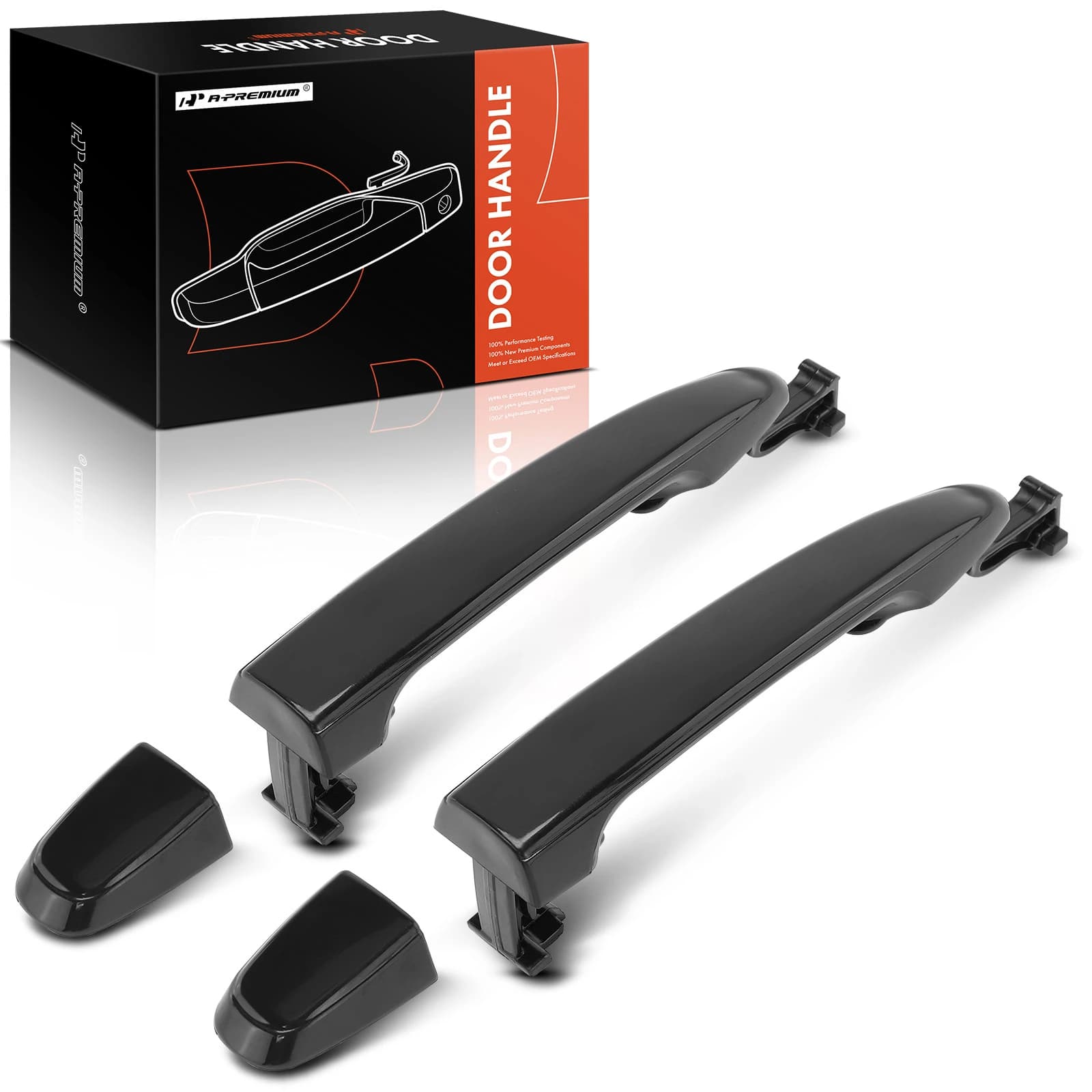 2 Pcs Rear Textured Black Exterior Door Handle for Toyota Sienna 2004-2010