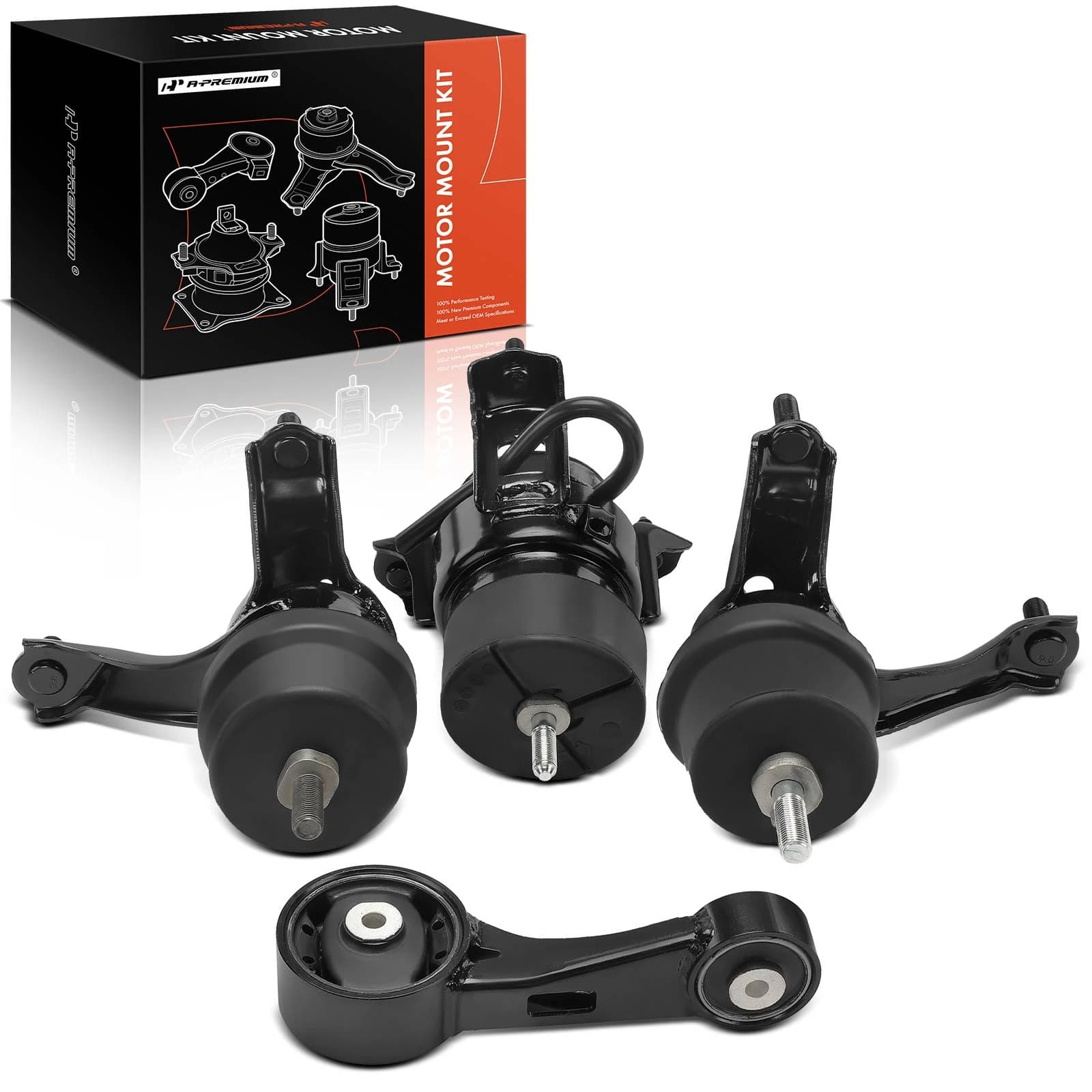 4-Pc Engine Mount + Engine Torque Strut Mount + Automatic Transmission Mount, A-Premium APEM1504