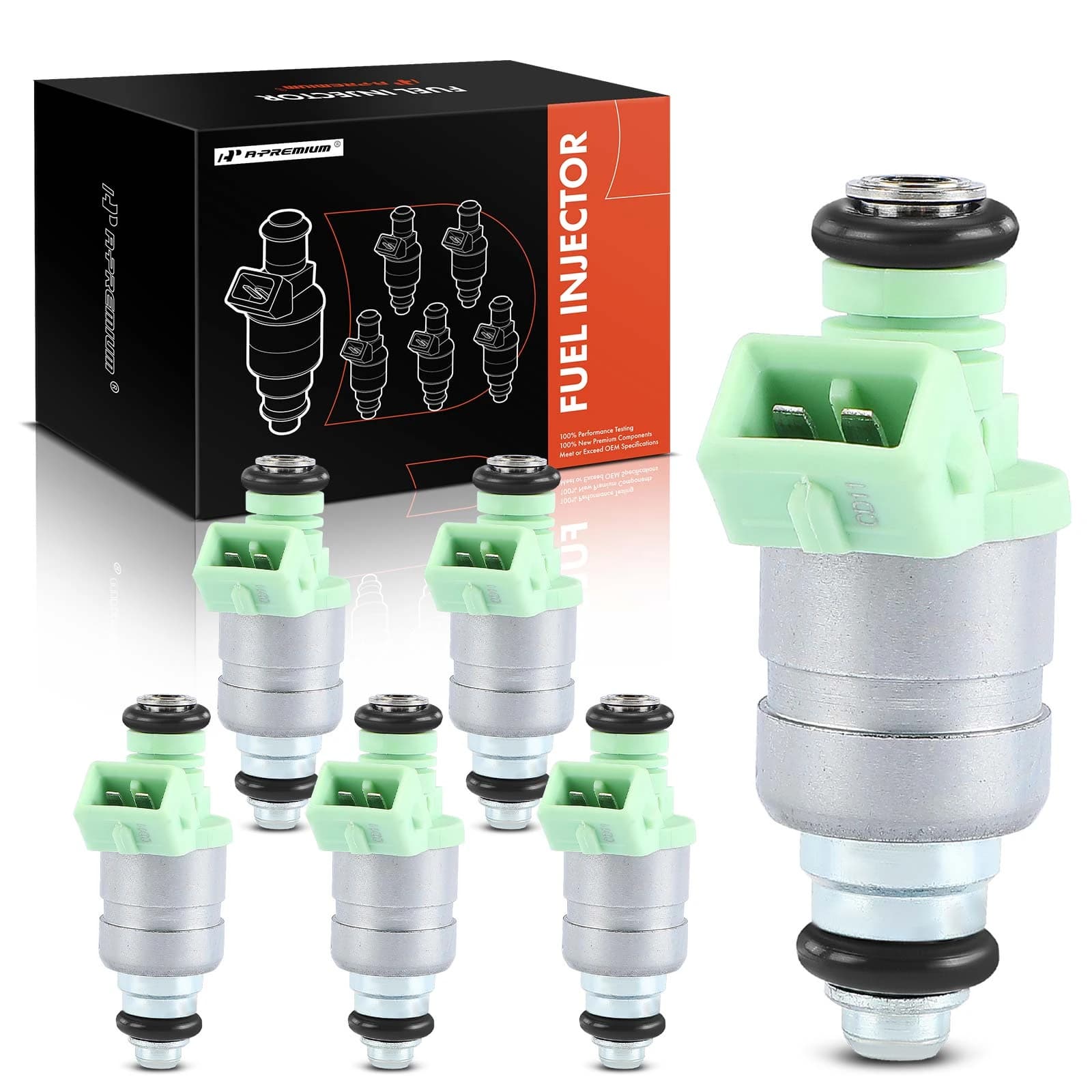 6-Pc Fuel Injector 2-Blade Terminal A-Premium APFI411