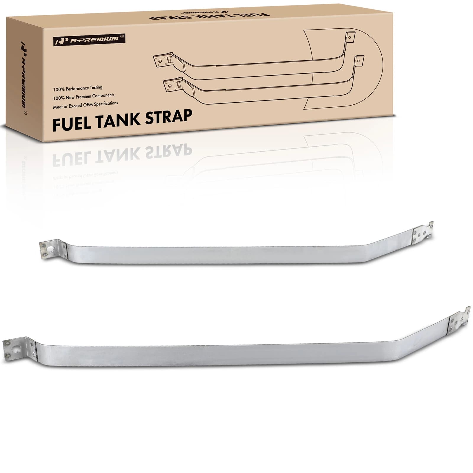 2 Pcs Steel Fuel Tank Straps for Ford Mustang 1971-1973 Mercury Cougar 1971-1973