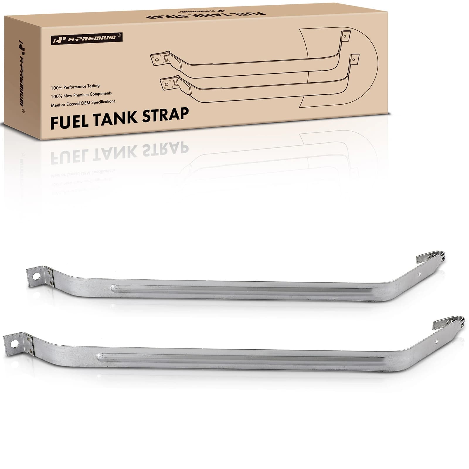 2 Pcs Steel Fuel Tank Straps for Chevy Chevy II 68 Nova 69-72 Pontiac Ventura