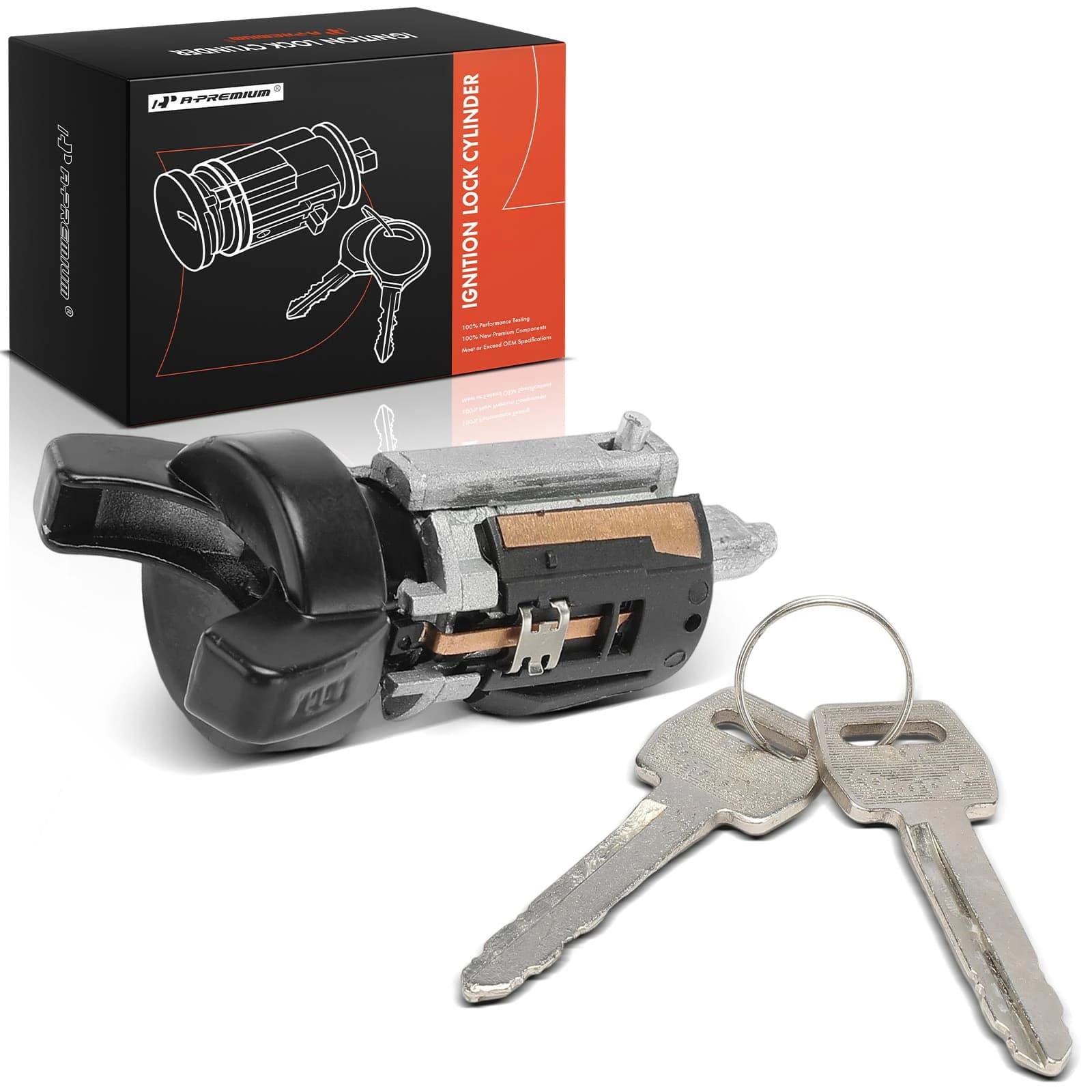 Ignition Lock Cylinder Zamak 5 with Keys for Ford F-600 F-650 B-600 B-700 FT800