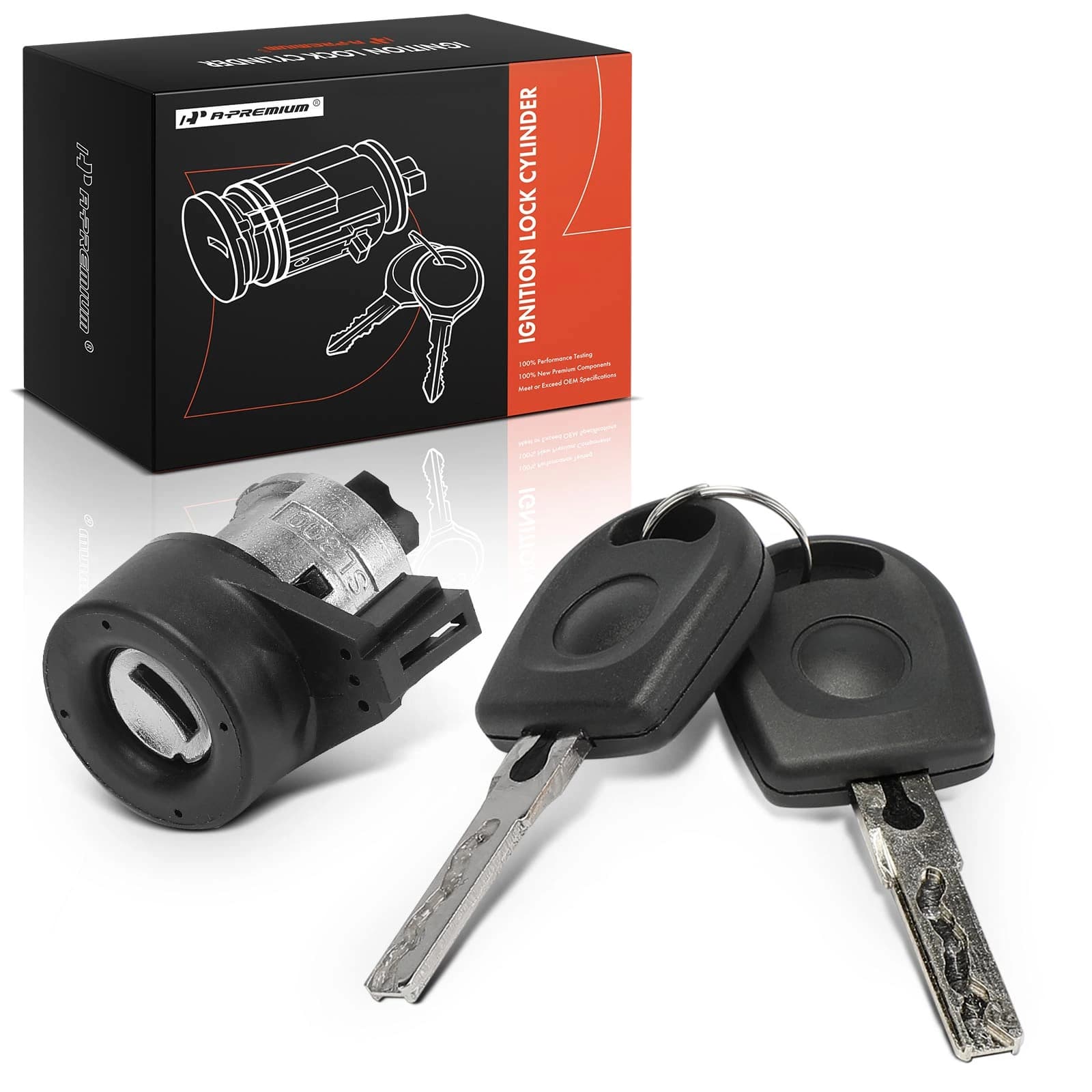 Ignition Lock Cylinder Zamak 5 with 2 Keys for Volkswagen Jetta 2005 Passat 2003 Golf