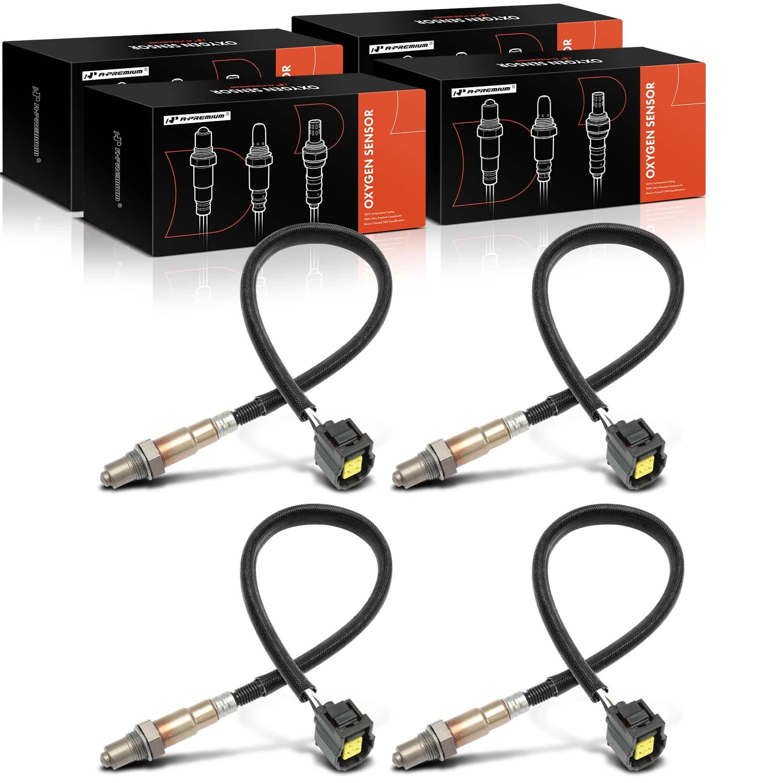 4-Pc Oxygen Sensor Upstream & Downstream 4-Pin A-Premium OS224