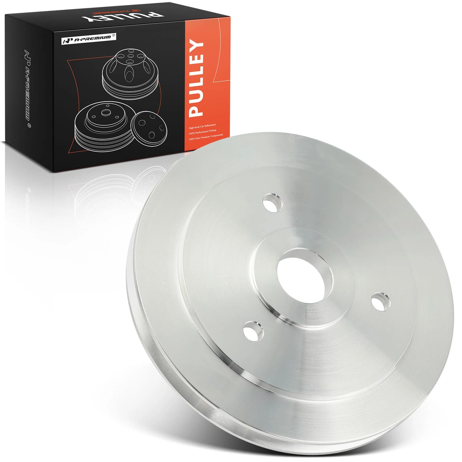 Machined Aluminum SWP Single Groove Crankshaft Pulley for 1965-1968 BBC Chevy V8