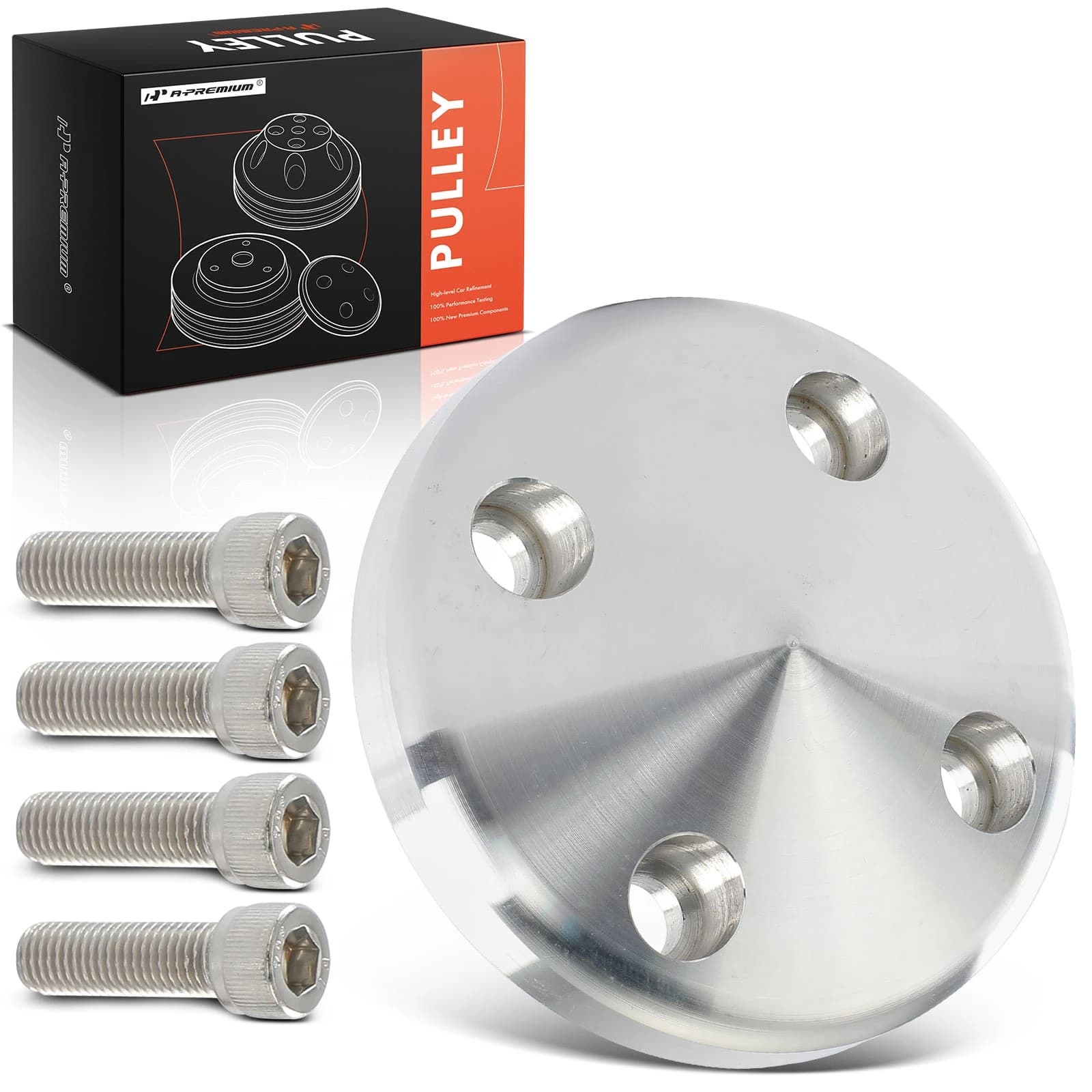 Machined Aluminum LWP Water Pump Nose Cone Pulley Cover for 1969-1985 SBC Chevy