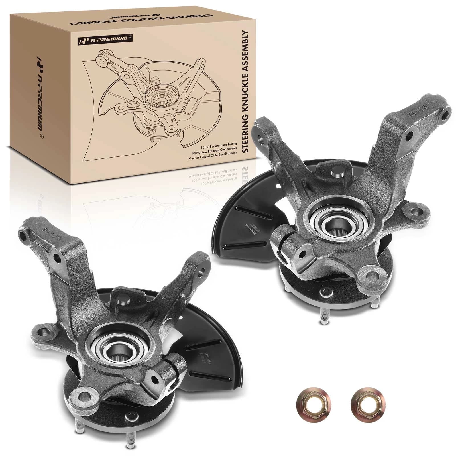 2 Pcs Front Steering Knuckle & Wheel Hub Bearing Assembly for Ford Escape