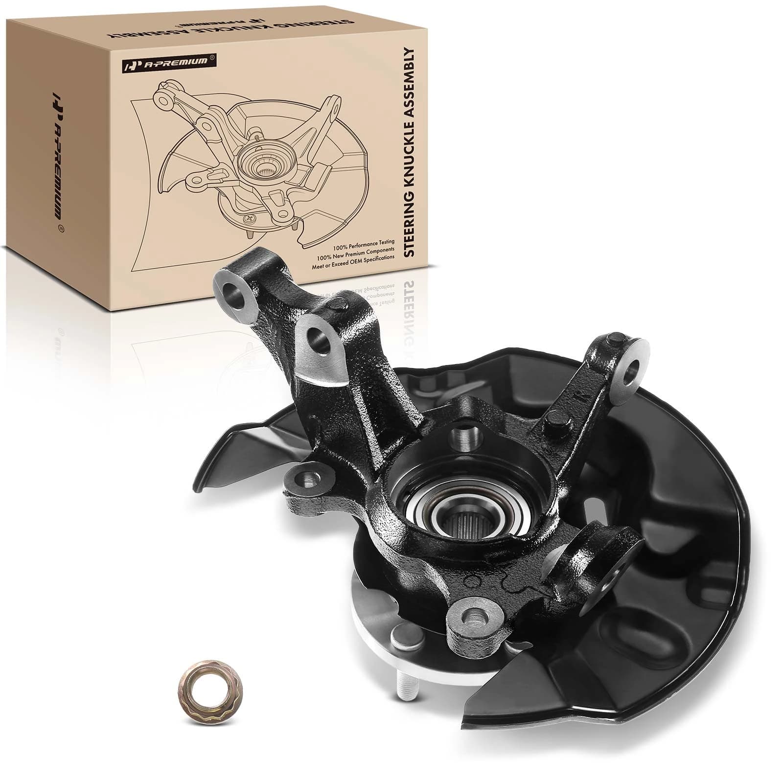 Front Passenger Steering Knuckle & Wheel Hub Bearing Assembly for Toyota Corolla