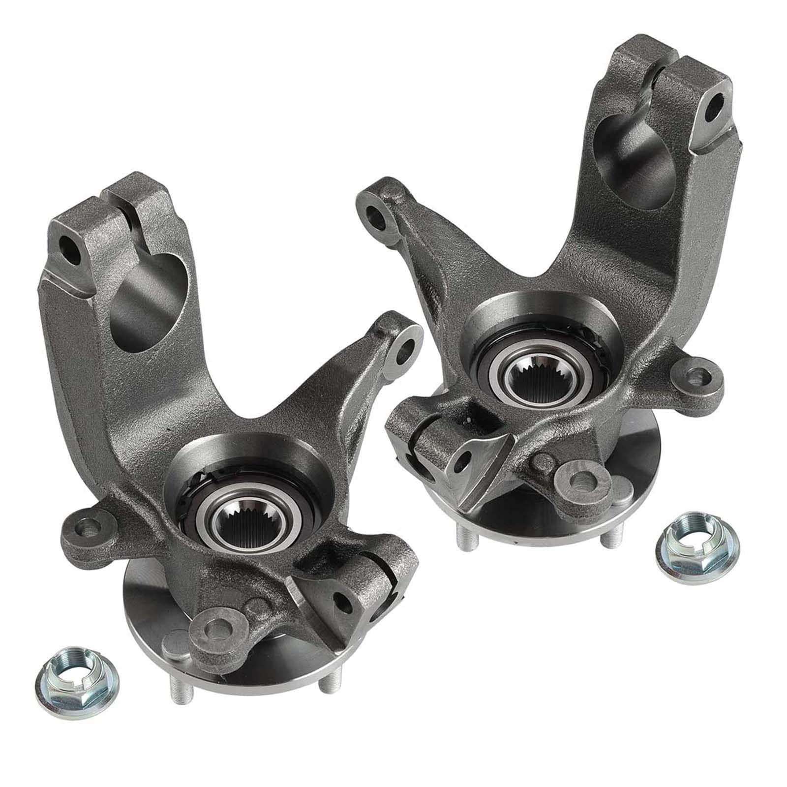 2 Pcs Front Steering Knuckle & Wheel Hub Bearing Assembly for Ford Focus