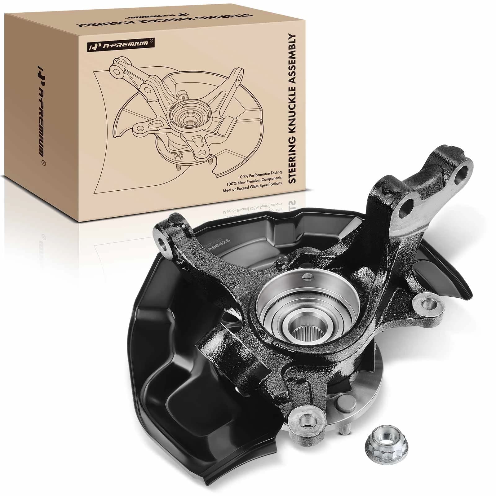 Front Driver Steering Knuckle & Wheel Hub Bearing Assembly for Toyota Sienna