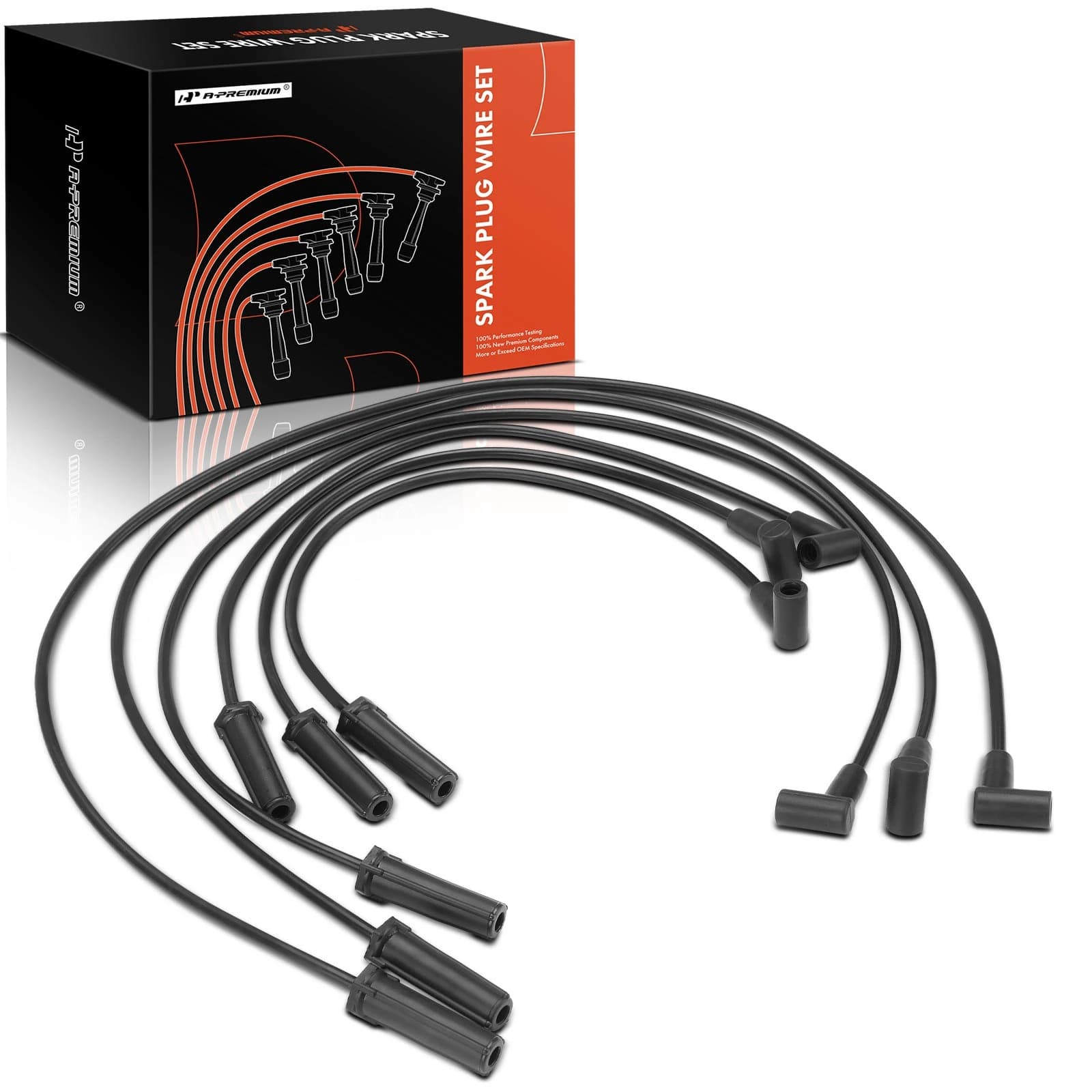 6 Pcs Spark Plug Wire Sets for Chevy Cavalier 1992 V6 2.8L Naturally Aspirated