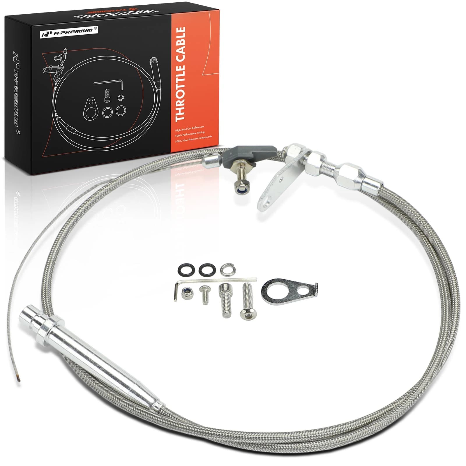 41.34 Inch Braided Stainless Steel Kickdown Cable for All GM Chevy Buick TH350