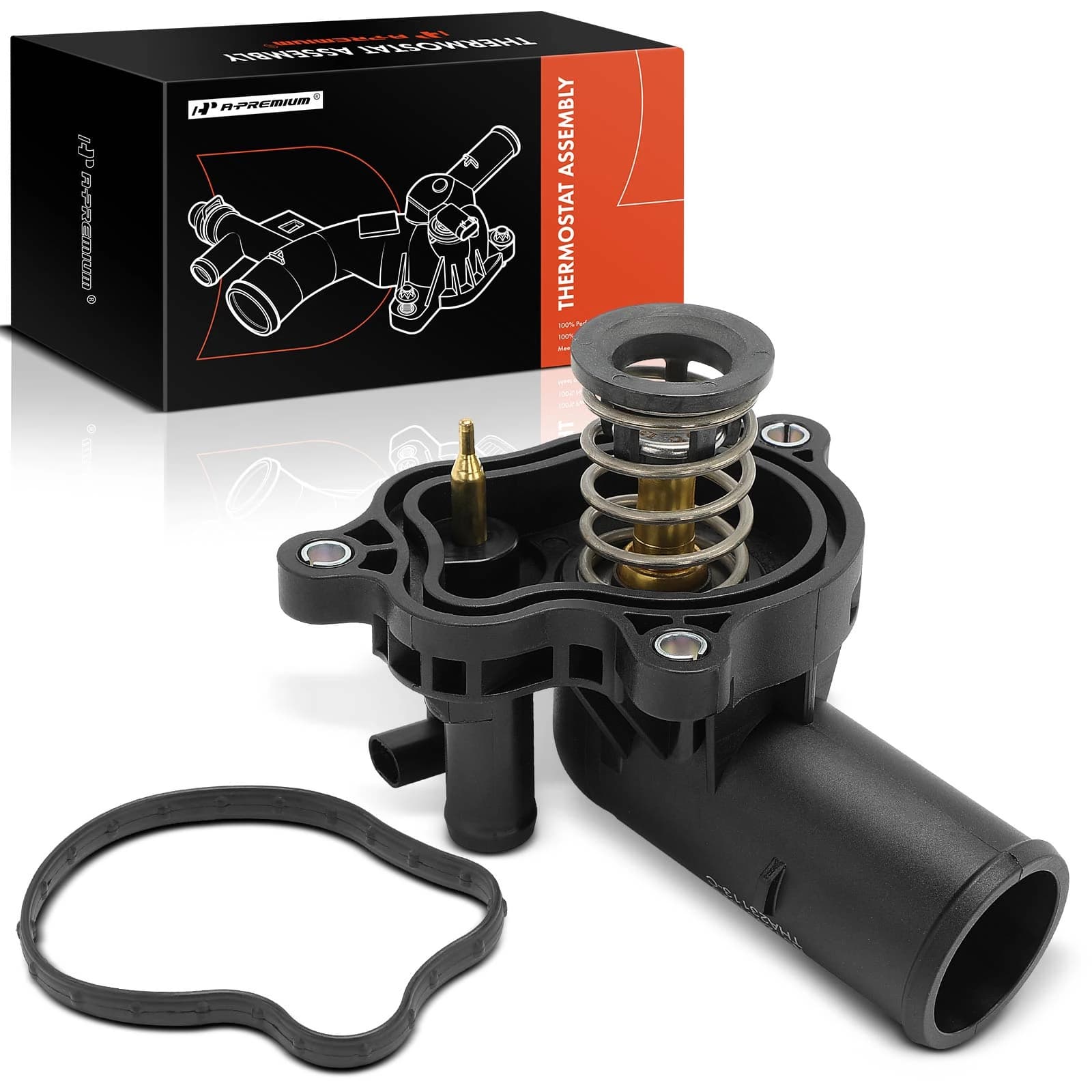 Thermostat Housing Assembly with Thermostat & Sensor for Ram 1500 Dodge Durango Jeep