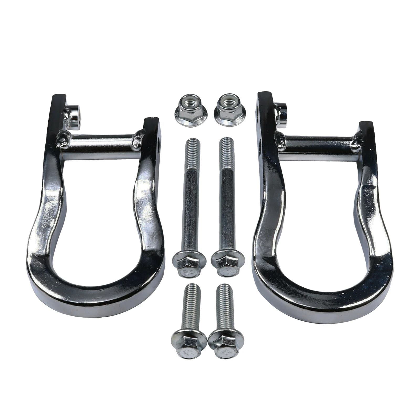 2 Pcs Chrome Front Tow Hooks for Chevrolet GMC Silverado Sierra 1500 2007-2019