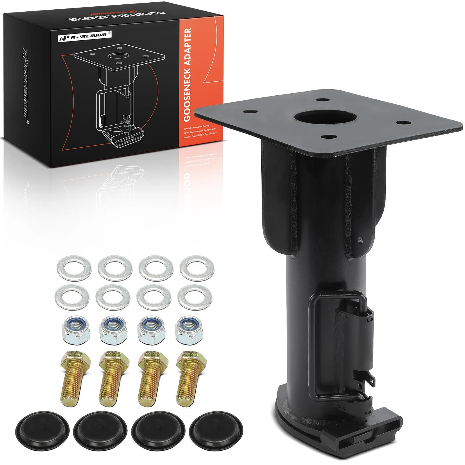 Wheel to Gooseneck Hitch Adapter for Fifth (5th) Wheel RV Camper Height 17 Inch