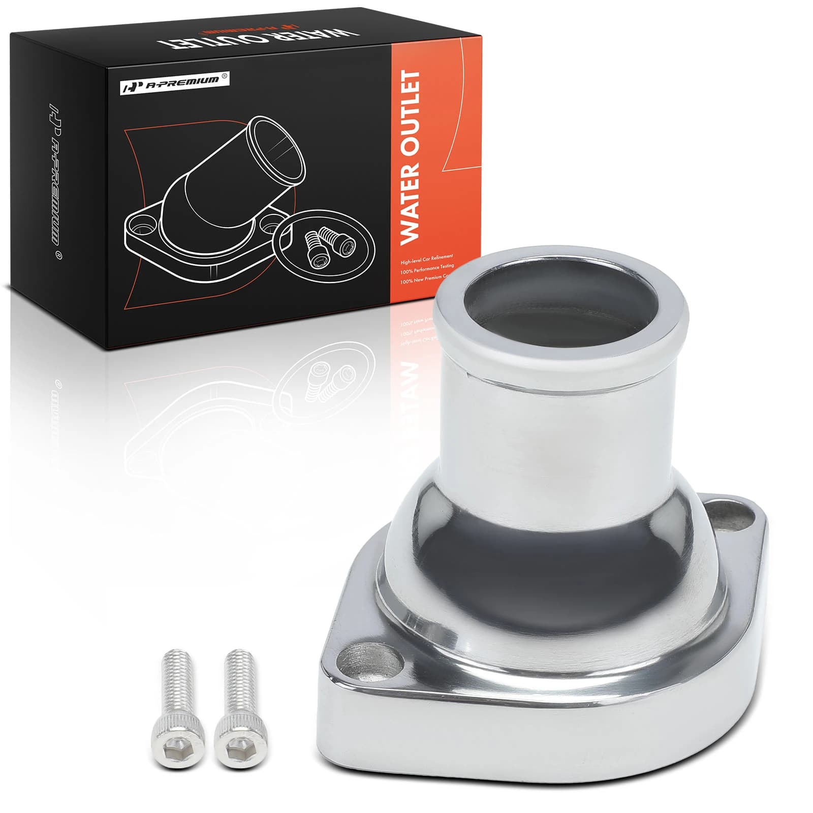 Straight Thermostat Housing Water Outlet for GM Small Block LS Polished Aluminum