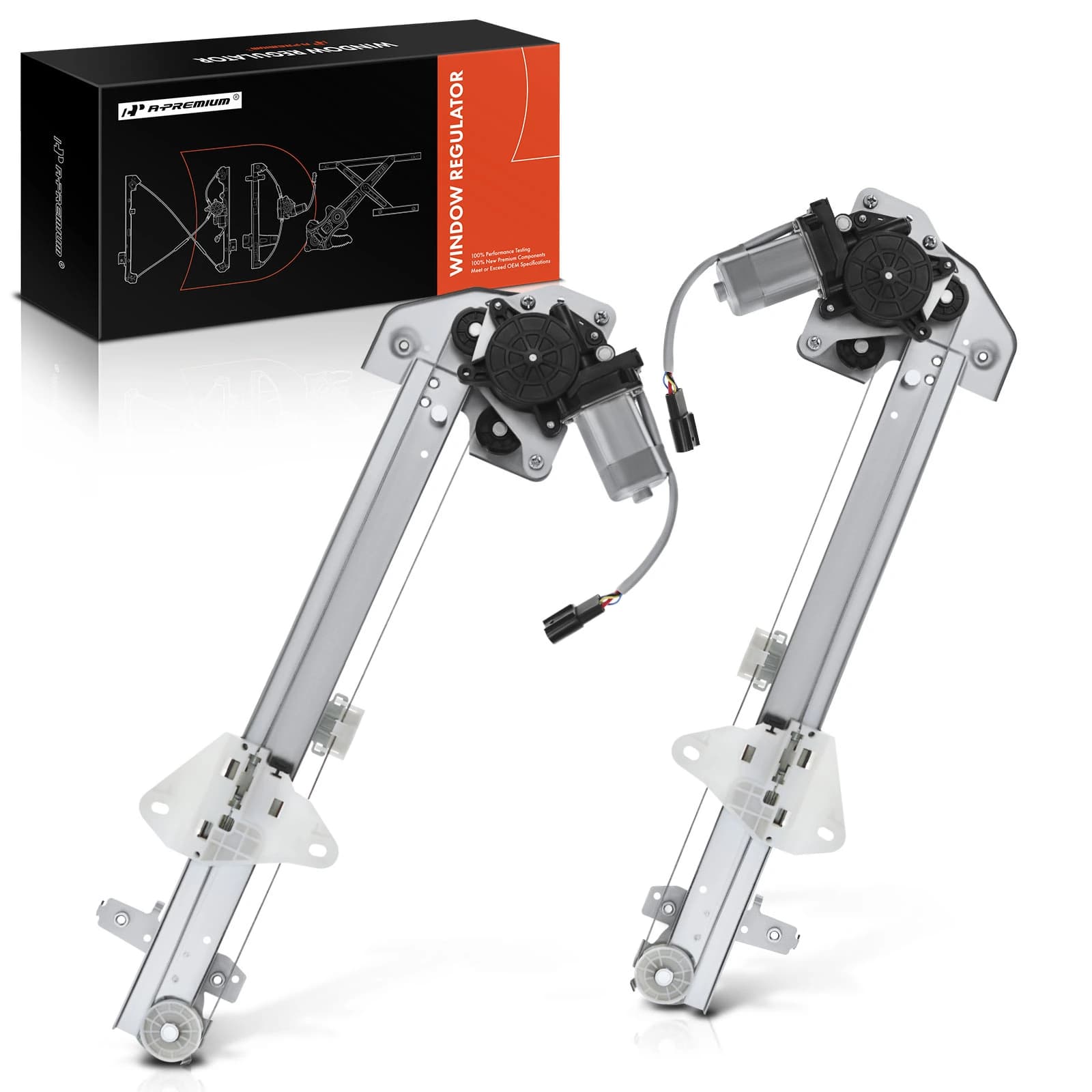 2 Pcs Front Power Window Regulator with 6-pin for Honda Civic 2016-2020 Coupe