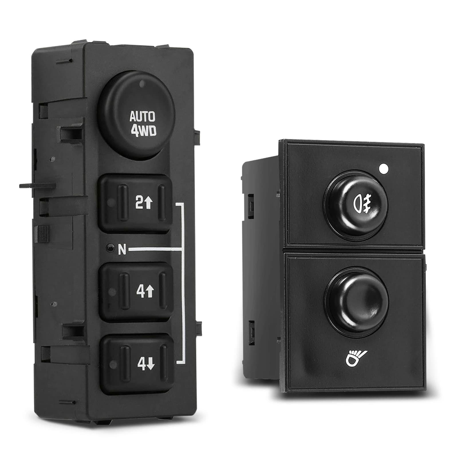 4x4 4WD Selector Switch & Fog Light Switch for Chevy Silverado Sierra Cadillac